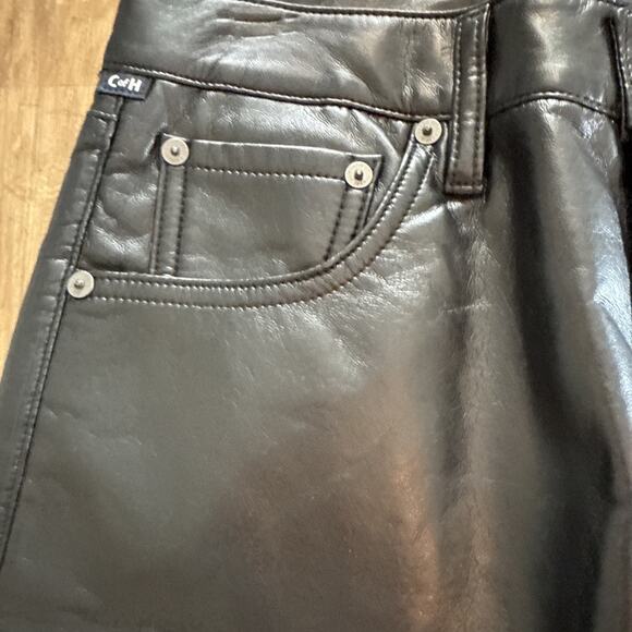 NWT Citizens of Humanity Jolene High-Rise Straight Genuine Leather Jeans 27 R448 - Picture 4 of 12